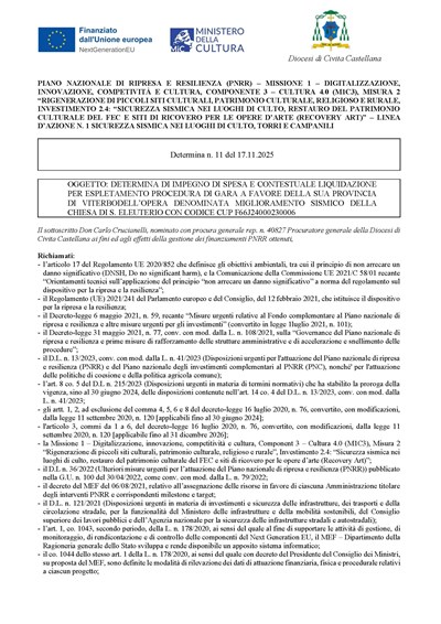 Determina n.11 - PNRR